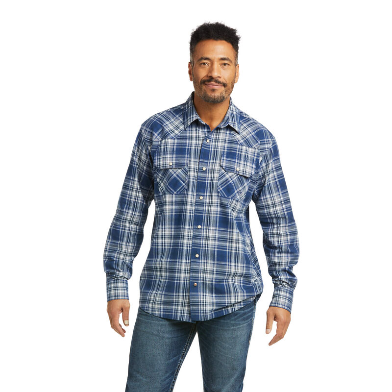 Ariat Hemden Herren - Hempstead Retro Fit Blau/Weiß ( XPEJM-1083 )